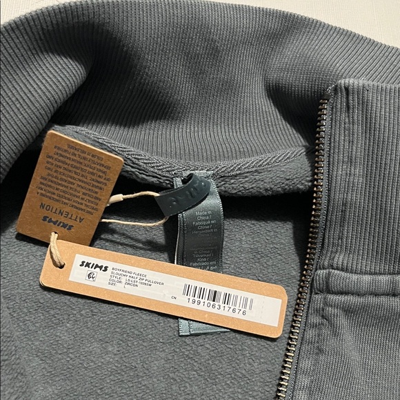 NEW SKIMS Zircon Boyfriend Fleece Sweater - Picture 10 of 10